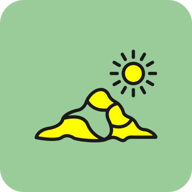 Plaj simge vektör çizim