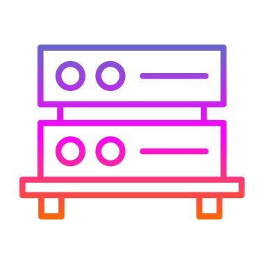 Yazıcı simgesi vektör illüstrasyonu