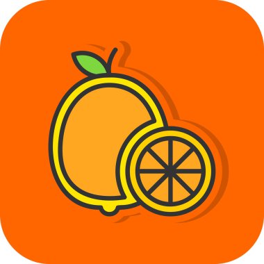 limon meyve vektörü basit simge