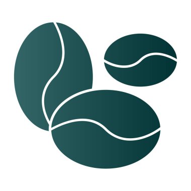 Kahve çekirdeği simgesinin vektör çizimi                        