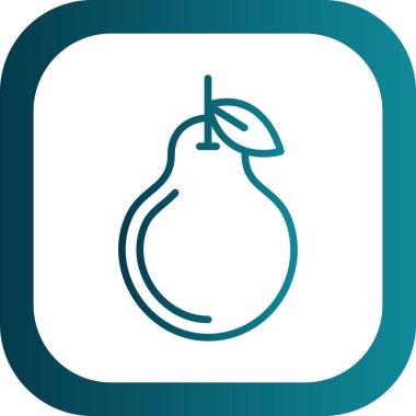 İzole armut ikon vektör tasarımı