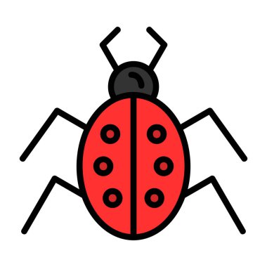 Böcek. Web simgesi basit illüstrasyon