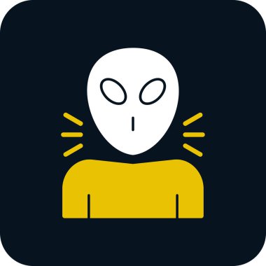 Uzaylı. Web simgesi basit illüstrasyon 