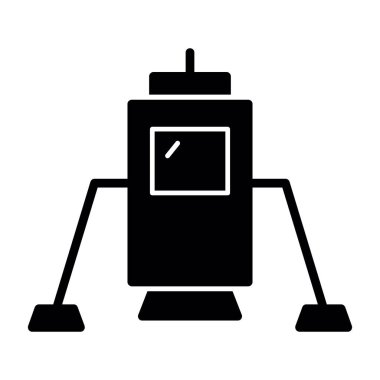 bir robot simgesinin vektör tasarımı