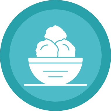 Vektör illüstrasyon, kasedeki köfte ikonu 