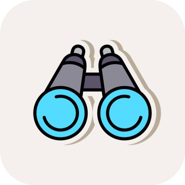 Dürbün simgesi, vektör illüstrasyonu basit tasarım