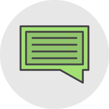 sohbet baloncuğu ileti vektör çizgisi simgesi 