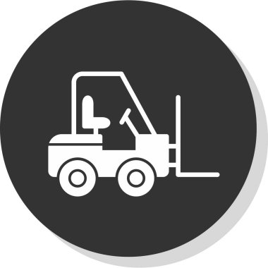 vector illustration of Forklift icon 