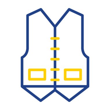 Yelek giysi simgesinin vektör illüstrasyonu 