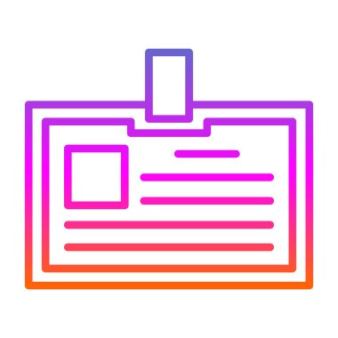 Kimlik kartı. Web simgesi basit illüstrasyon 