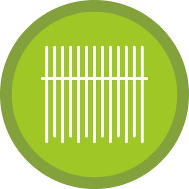 Barkod düz simgesinin vektör illüstrasyonu