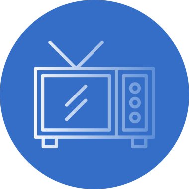 Televizyon web simgesi, simge illüstrasyonu