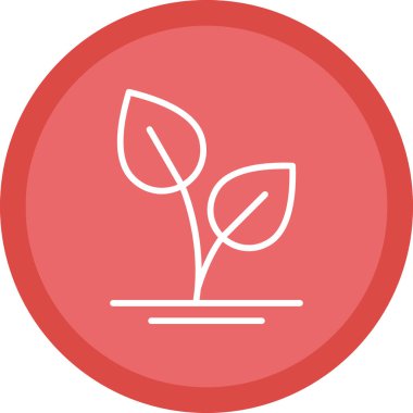 Bitki. Web simgesi basit illüstrasyon