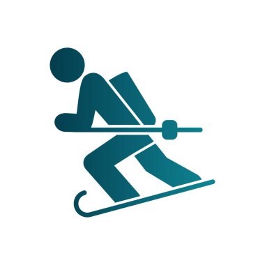 Kayak ikonu vektörü. İnce çizgi işareti. izole edilmiş sınır sembolü çizimi