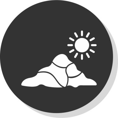 Bir güneş simgesinin vektör illüstrasyonu