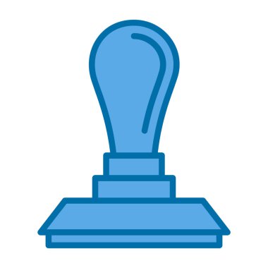 Plastik damga web simgesi basit illüstrasyon tasarımı