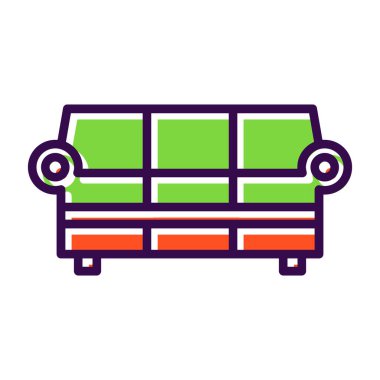 kanepe ikonu vektör illüstrasyonu