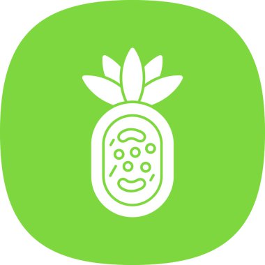 Eşsiz Ananas Vektör Satır Simgesi