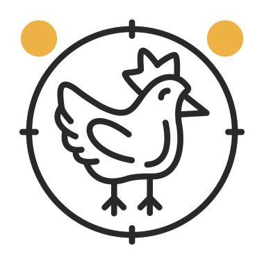 Tavuk. Web simgesi basit illüstrasyon