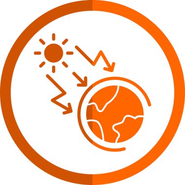 Sera etkisi web simgesi vektör illüstrasyonu