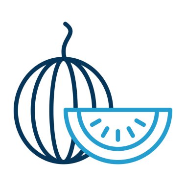 Karpuz simgesi basit illüstrasyon