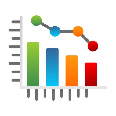iş grafiği simgesi, vektör illüstrasyonu basit tasarım