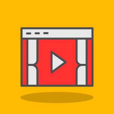 video simgesi vektör illüstrasyonu