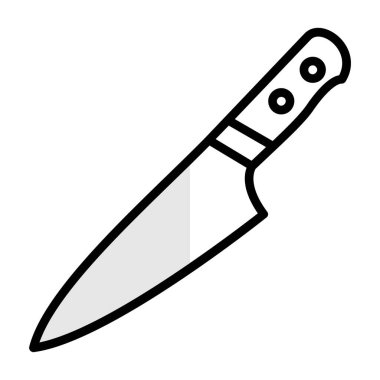 Bıçak düz simgesi, vektör illüstrasyonu 