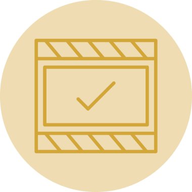 yaratıcı düz kontrol simgesi vektör illüstrasyonu