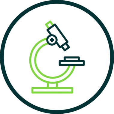 Mikroskop. Web simgesi basit illüstrasyon