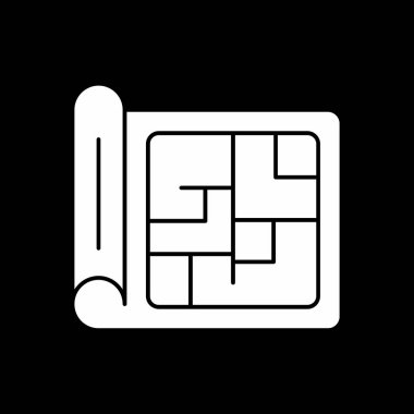 Şablon simgesi, vektör illüstrasyonu basit tasarım