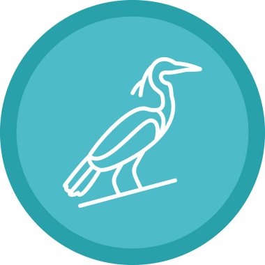 Balıkçıl kuş simgesinin basit illüstrasyonu