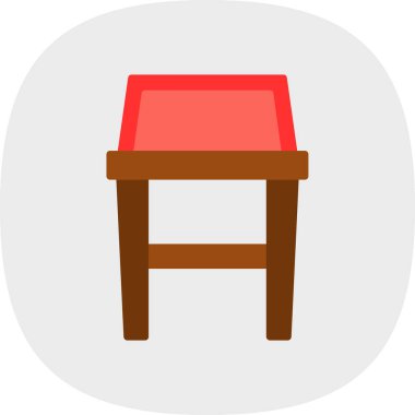 Masa. Web simgesi basit illüstrasyon