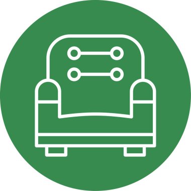 Kanepe. Web simgesi basit illüstrasyon