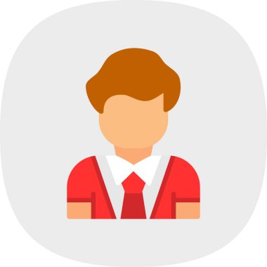 adam düz simge vektör çizim 