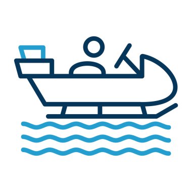 tekne vektör çizgisi simgesi, işaret, beyaz arkaplan üzerindeki illüstrasyon, düzenlenebilir vuruşlar