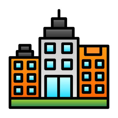 modern yapı web simgesi, vektör illüstrasyonu