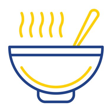 Basit Çorba simgesi, vektör illüstrasyonu