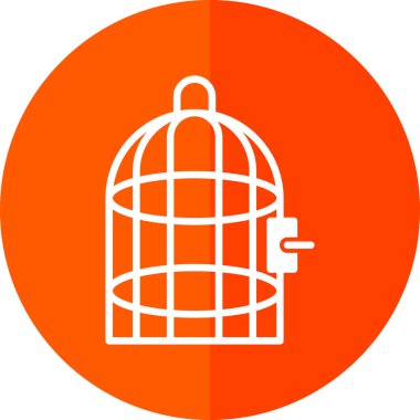 Kuş kafesi, ağ basit illüstrasyon