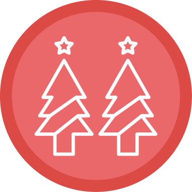 Noel ağacı vektör simgesi 