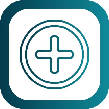 Artı işaret simgesi, vektör illüstrasyonu