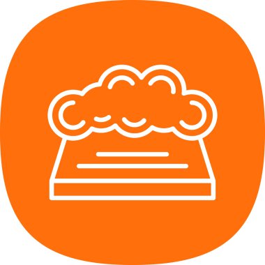 Bulut. Web simgesi basit illüstrasyon