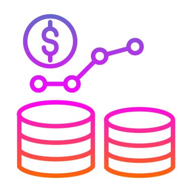 Veri analizi. Web simgesi basit illüstrasyon