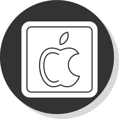 Elma logosu. Web simgesi basit illüstrasyon 