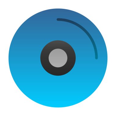 CD mi? Web simgesi basit illüstrasyon