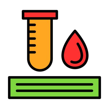 Test tüpü. Basit tasarım. vektör
