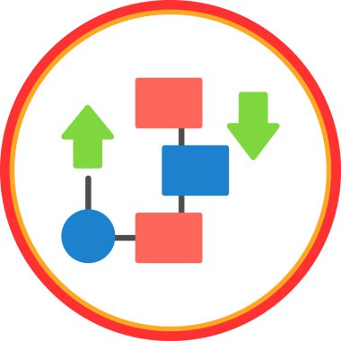 Bir grafiğin modern bir simgesinin vektör çizimi