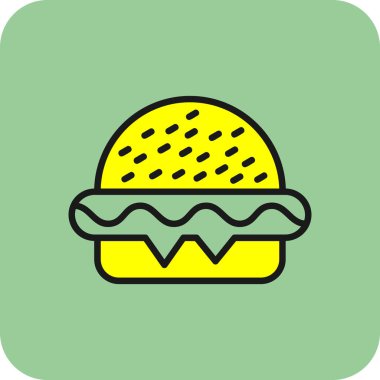 Hamburger ikonu vektör illüstrasyonu, web tasarımı