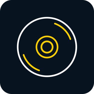 CD mi? Web simgesi basit illüstrasyon