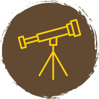 Basit Teleskop simgesi, vektör illüstrasyonu